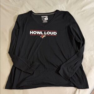 Adidas Charcoal howl loud Arizona coyotes shirt
